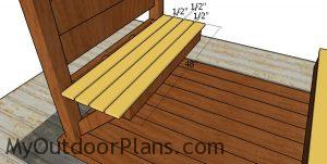 Seat slats - picnic table with arbor