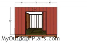Side wall with double doors siding