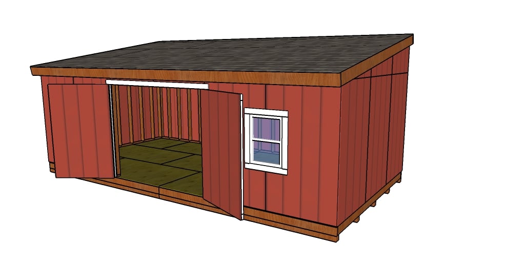 12×24 Lean to Shed Plans
