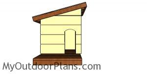 Insulated cat house plans - front view