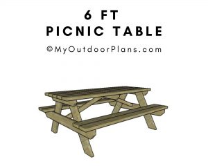 6 ft picnic table