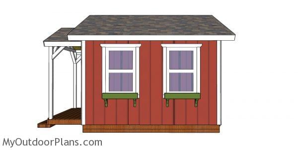 12x12 She Shed Plans - side view