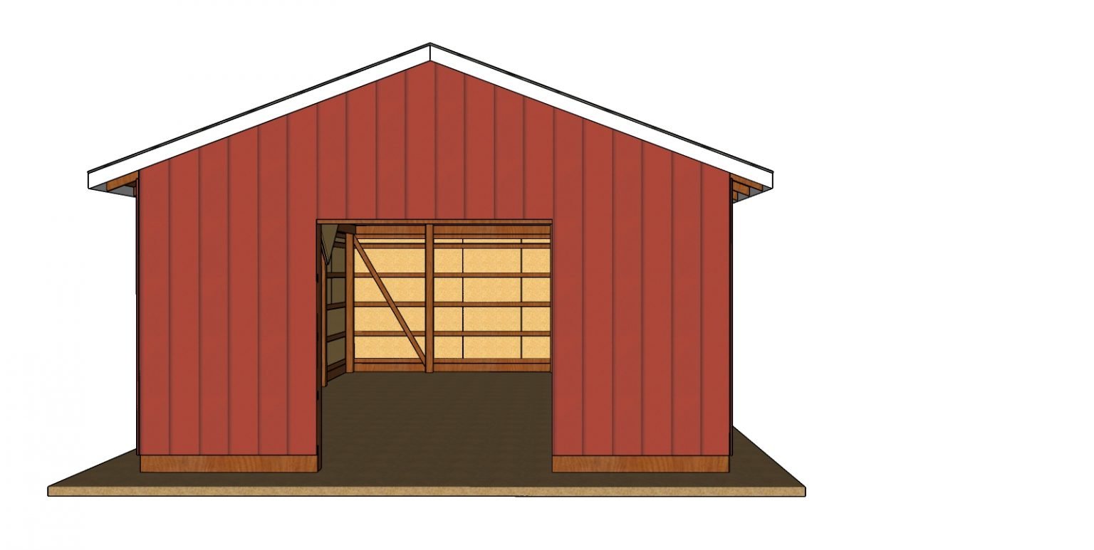 20×30 pole barn plans front view MyOutdoorPlans