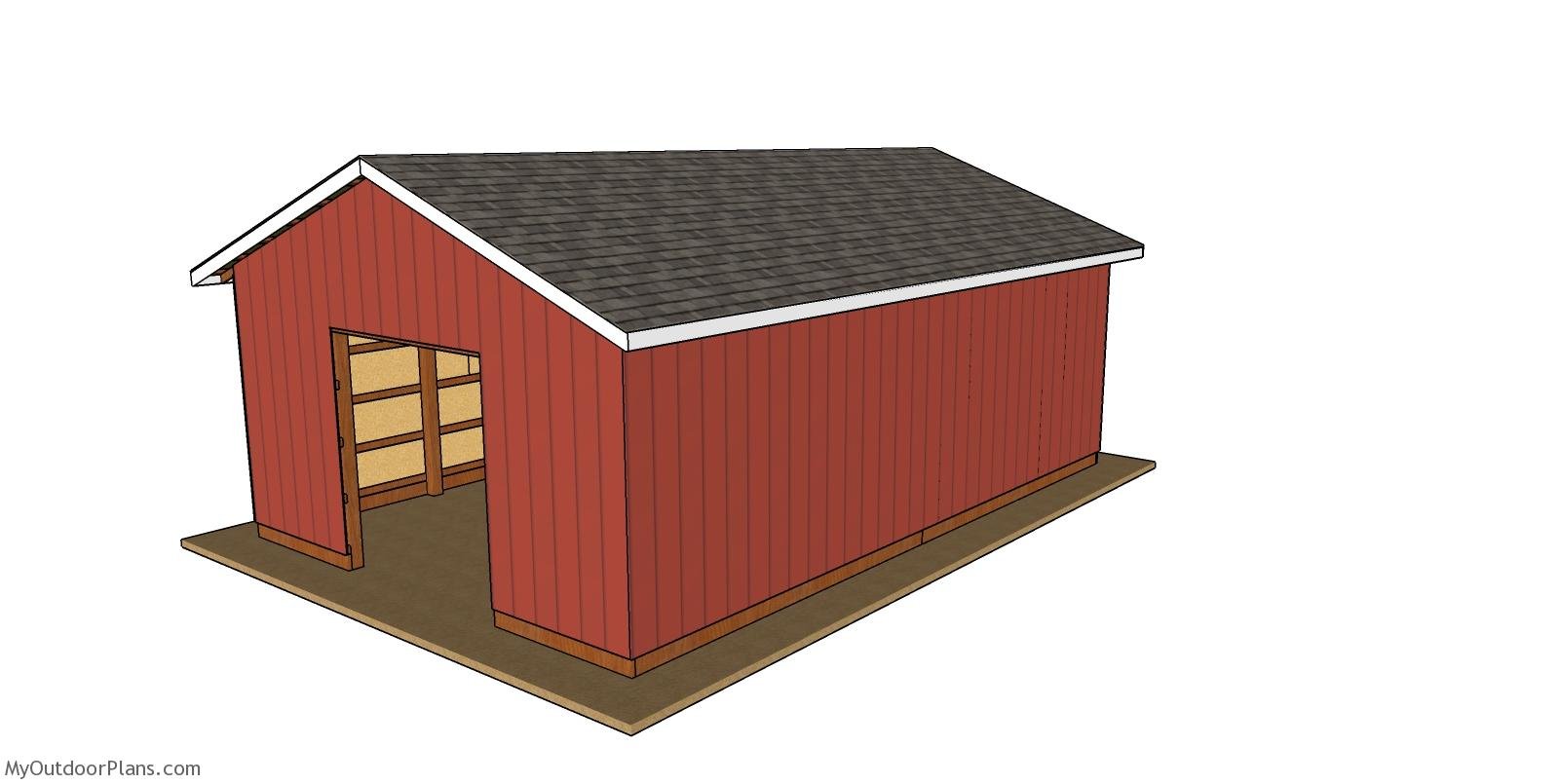 20x30 Pole Barn - Free DIY Plans