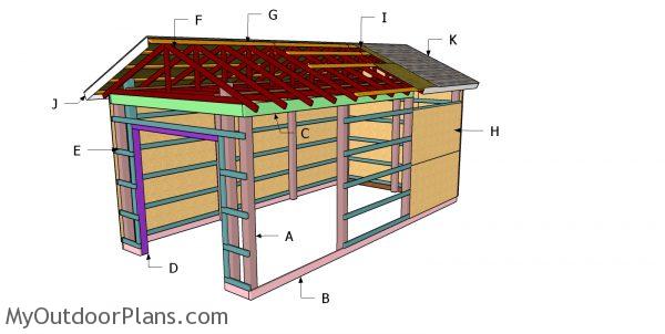 12x24 pole barn roof - free diy plans myoutdoorplans