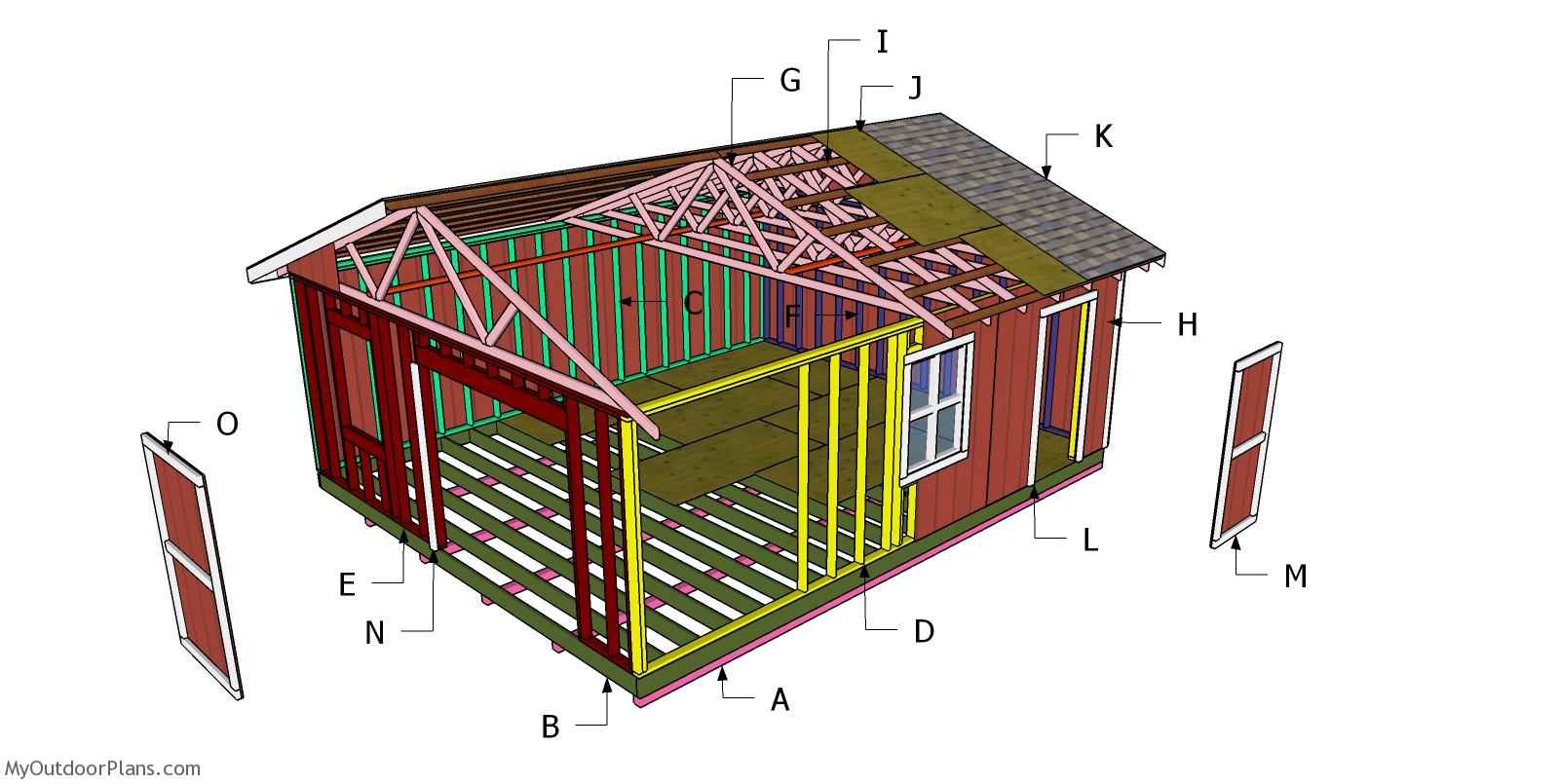 20×24 Gable Shed Roof – Free DIY Plans