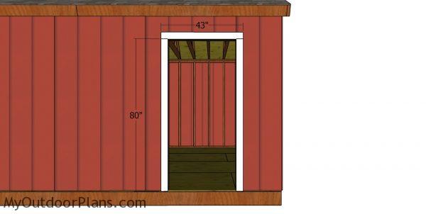 Door jambs - side of the shed