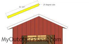 Front and back roof trims - 12x24 pole barn