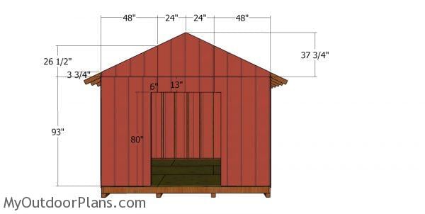 Front wall panels - 12x12 shed
