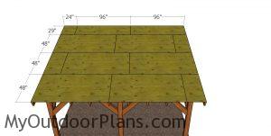 Roof sheets -12x16 lean to pavilion