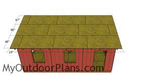 Roof sheets - gable 20x24 shed