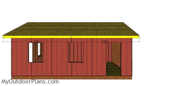 Side roof trims - 20x24 shed