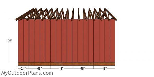 Side wall siding sheet