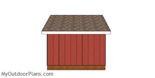 8x10 saltbox shed plans - back view
