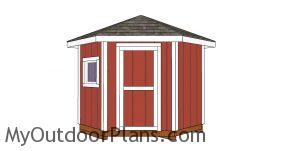8x8 5 sided corner shed plans