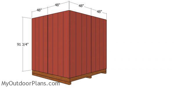 Back wall sheets - 8x8 corner shed