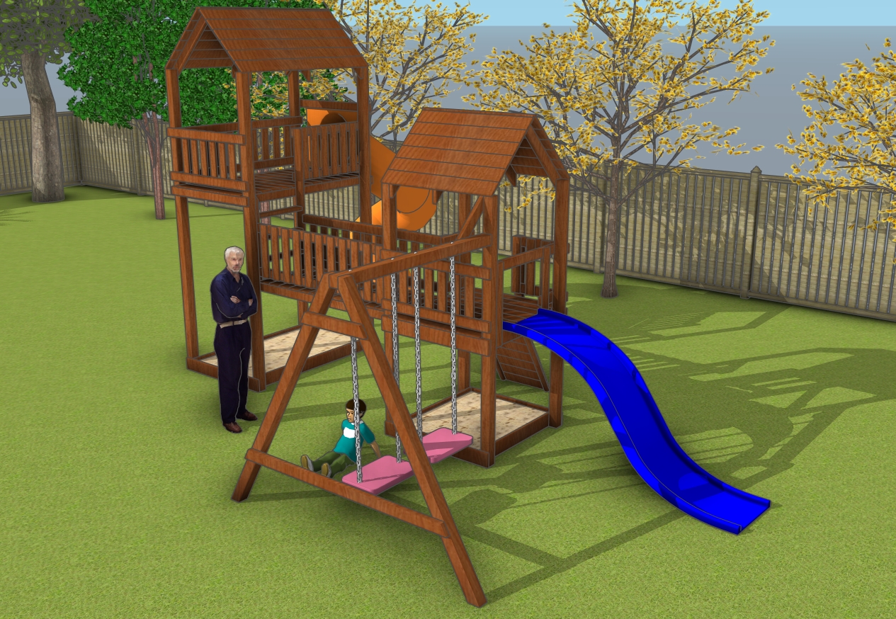 DIY Play tower with slide