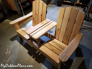 DIY-adirondack-chair-with-table-bench