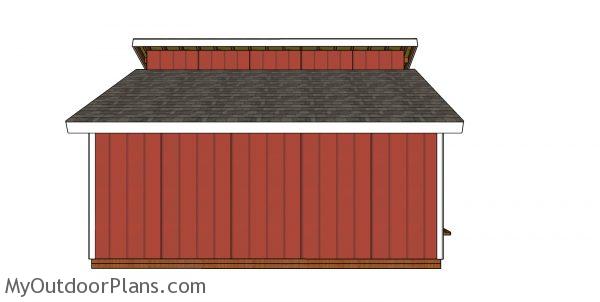 Double pitched roof shed plans