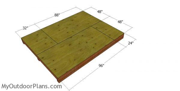 Floor sheets - 8x10 saltbox shed
