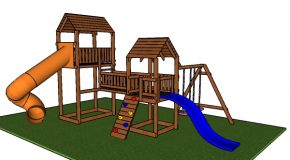 Outdoor Playset with Swing and Slides – Free PDF Download
