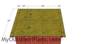 Roof sheets - saltbox shed 8x10