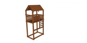 Tall tower for outdoor playset