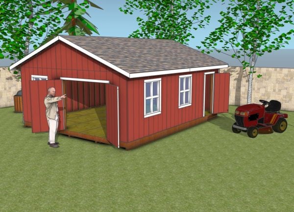 20x24 Gable Shed Plans