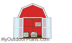 2x4 Barn Shed for Vegetables Display