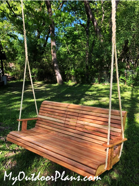 Diy Red Oak Porch Swing Bench Myoutdoorplans 8298