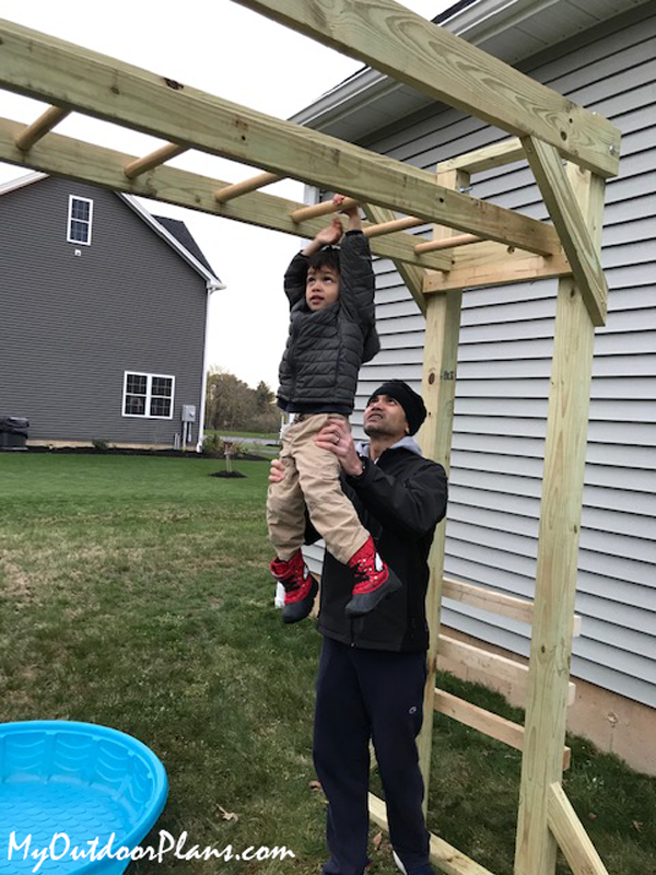 DIY No Cement Monkey Bar MyOutdoorPlans