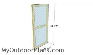 Door glass panel