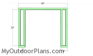 Front wall frame - 2x4 barn shed
