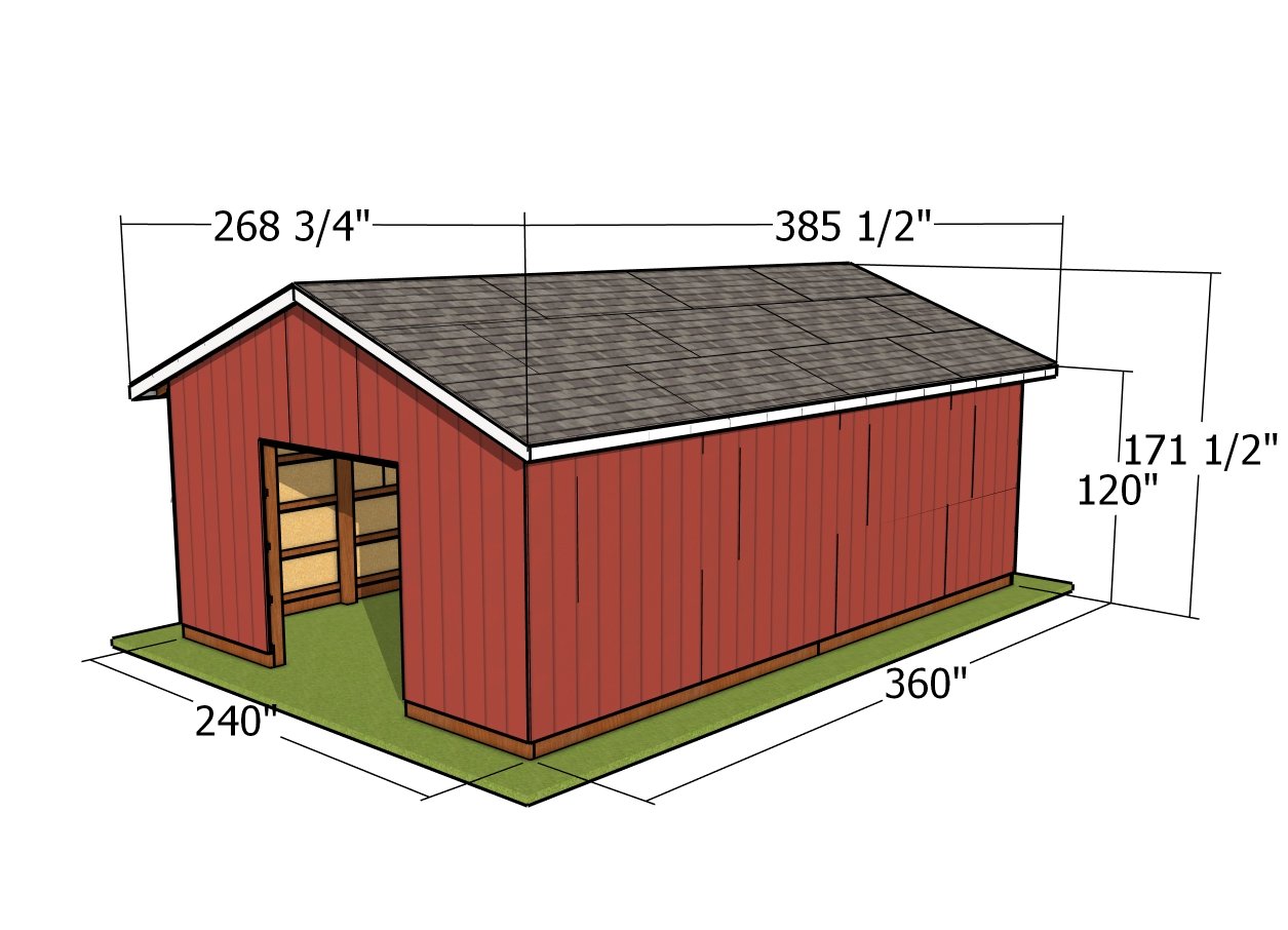 Large pole barn plans - dimensions