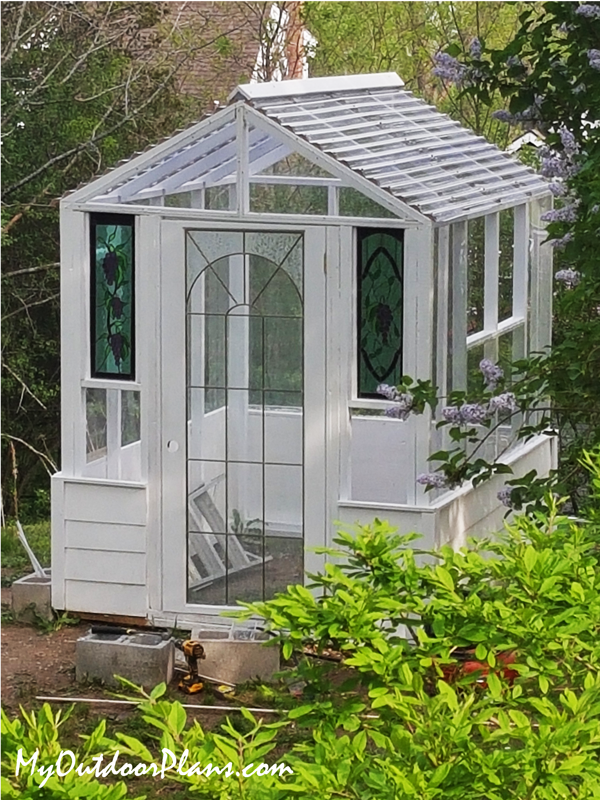 12x8-8x8 garden shed plans with trellis