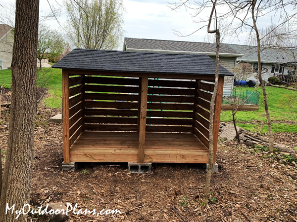 DIY Lean To Firewood Storage Shed | MyOutdoorPlans