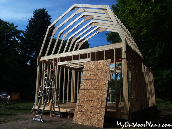 16x20-Gambrel-Shed-roof---diy