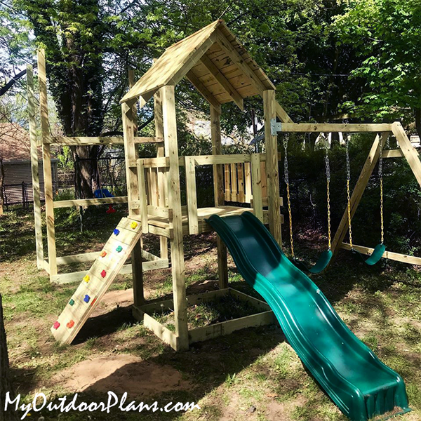 Build-a-playset-with-forts-and-sliders---DIY-Project