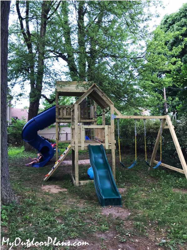 How-to-build-a-large-playset-with-slide-and-swings