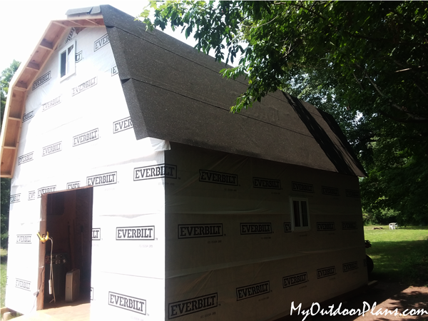 Tar-paper---large-barn-shed