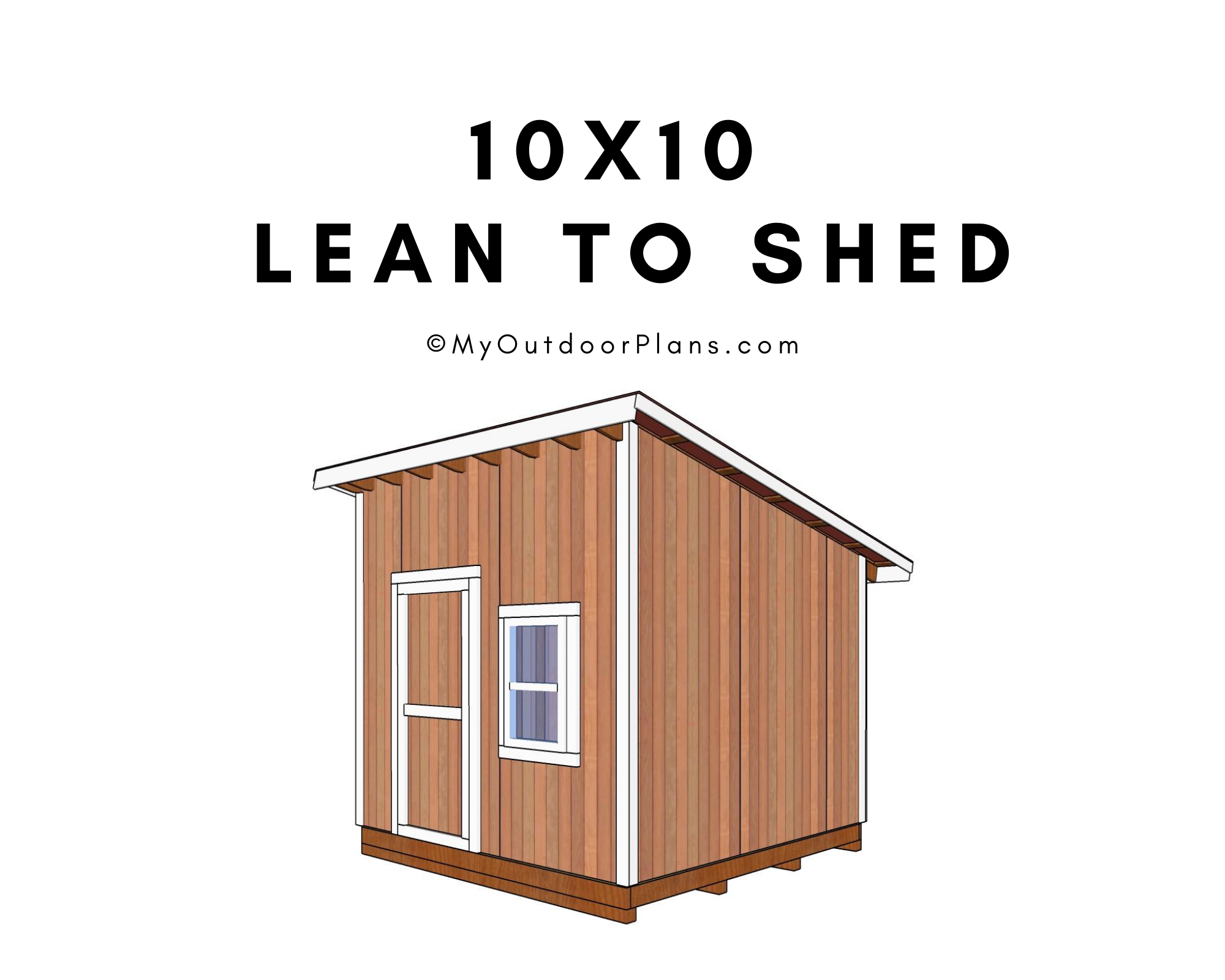 10×10 lean to shed plans | MyOutdoorPlans | Free Woodworking Plans and ...