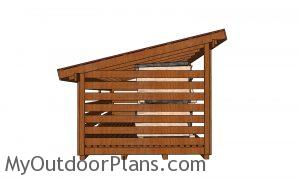 5 cord Wood Shed - side view