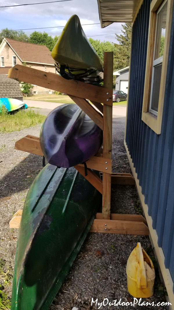 diy kayak rack myoutdoorplans free woodworking plans