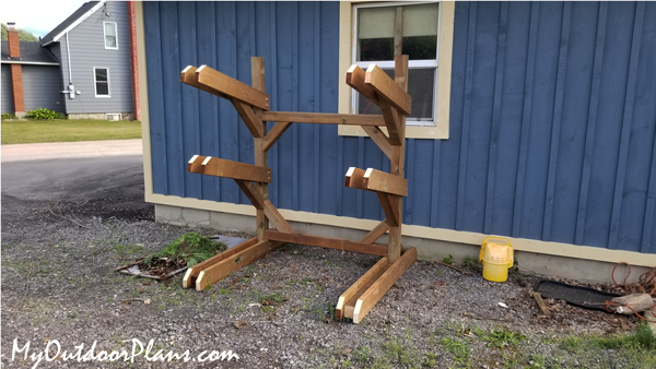 diy kayak rack myoutdoorplans free woodworking plans