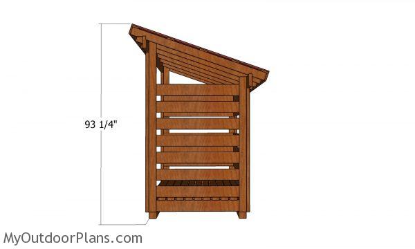 1 cord Wood Shed - side view