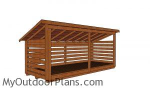 4 cord Wood Shed Plans