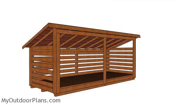4 cord Wood Shed Plans