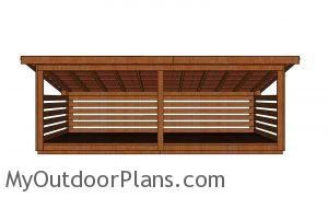 6 cord Wood Shed - front wall