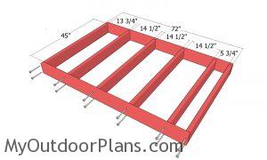 Assemble the shed floor frame