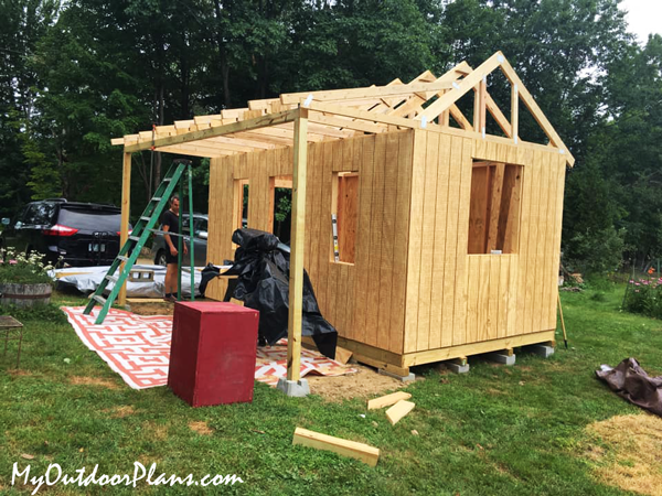 diy 10x16 shed with porch myoutdoorplans free